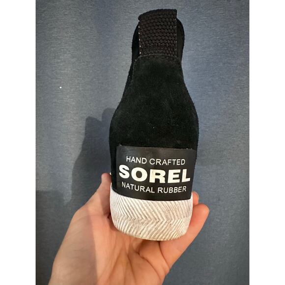 Sorel Out N About Slip On Wedge Bootie Size 6 Black Waterproof Suede Ankle Boots - Picture 3 of 8